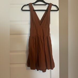 Abercrombie & Fitch Terracotta Backless Skort Dress